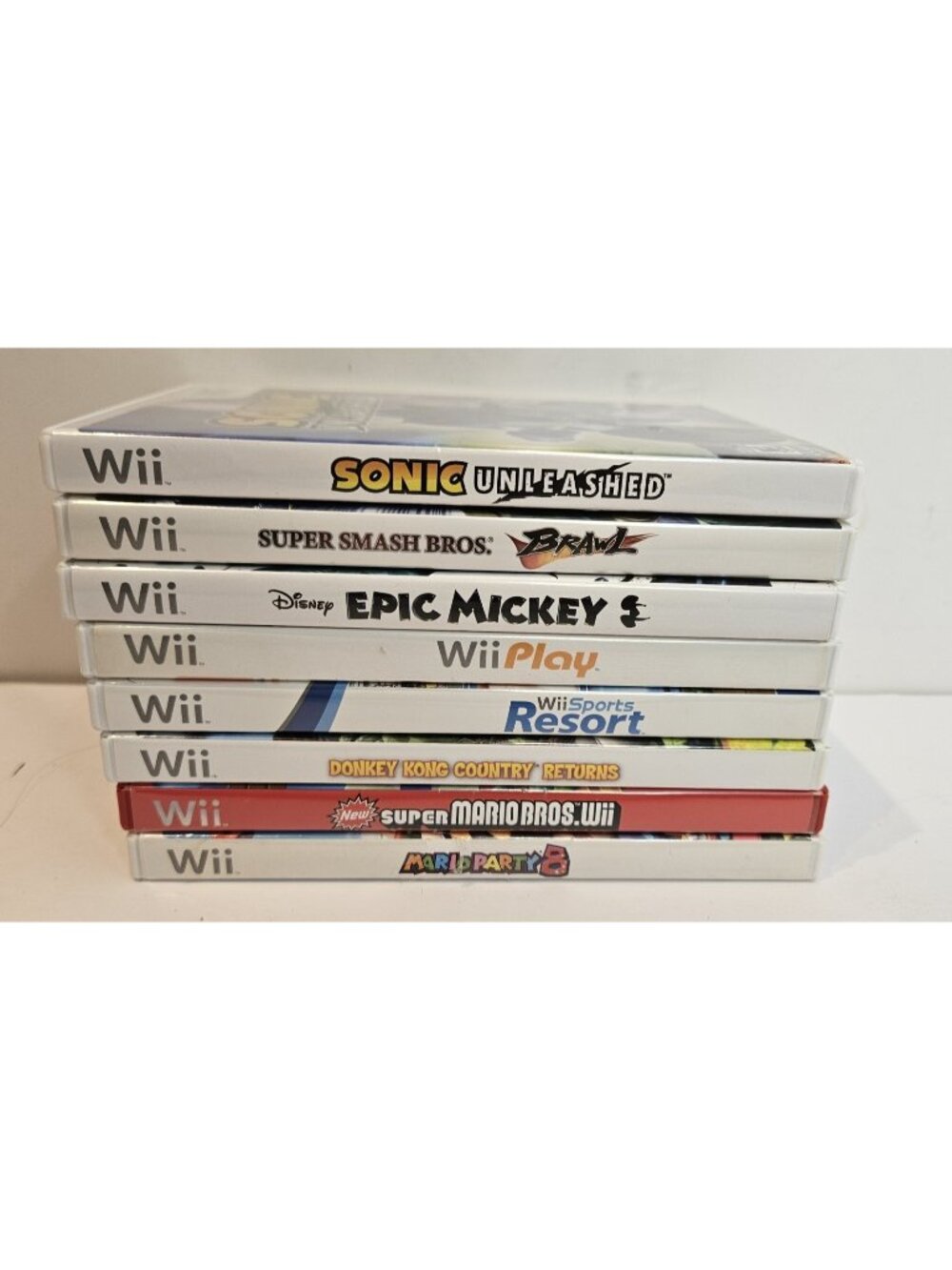 Wii Games ~ Bundle of 8 ~ Wii Resort,Mario Party 8 & More ~ All Tested